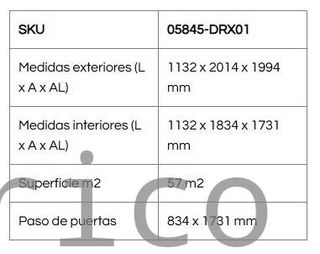 Caseta Metálica Top Venus 113x201x199 cm - Duramax