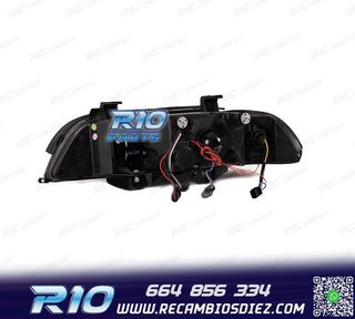 FAROS BMW E39 95-00 OJOS ANGEL LED FONDO NEGRO