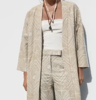 Kimono bordado Zara talla única