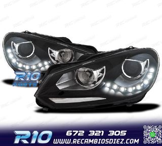 FAROS VOLKSWAGEN VW GOLF 6 FONDO NEGRO DRL