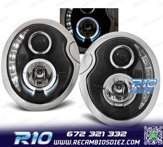 FAROS MINI COOPER R50 R52 R53 LUZ DIURNA NEGROS