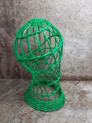 Soporte Peluca Vintage Verde