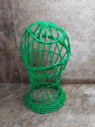 Soporte Peluca Vintage Verde