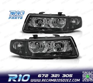 FAROS SEAT LEON TOLEDO 99-05 OJOS ANGEL FONDO NEGRO