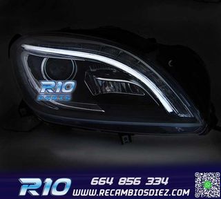 FAROS MERCEDES CLASE M W166 11-15 LED DINÁMICO NEGRO