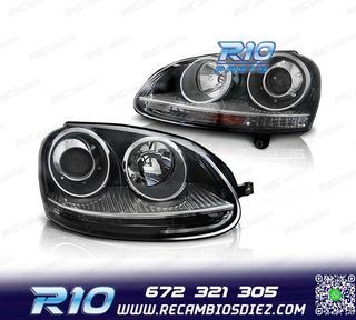 FAROS VOLKSWAGEN VW GOLF MK5 03-08 LOOK GTI FONDO NEGRO