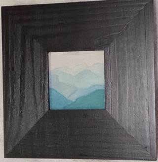 Quadro originale dipinto ad olio con cornice in legno