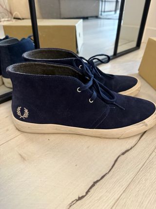 Botas Fred Perry Azul Marino, botines, ante