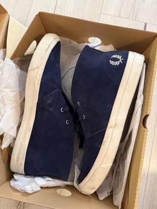 Botas Fred Perry Azul Marino, botines, ante