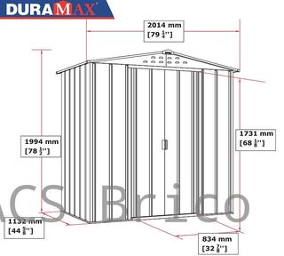 Caseta Metálica Top Atenea 113x201x199 cm - Duramax