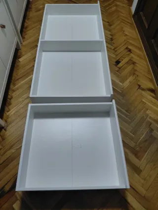 Cajón bajo cama Ikea blanco