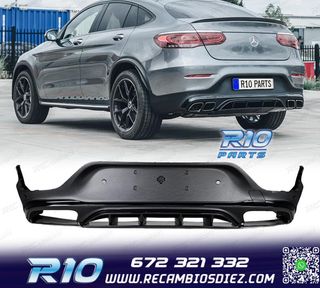 DIFUSOR MERCEDES GLC C253 COUPE AMG 20- LOOK GLC63 NEGRO