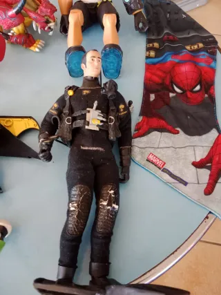 Action Figure Set - Spiderman, Batman, Robot