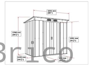 Caseta Metálica Eco Pent Roof 113x176x203 cm - Duramax