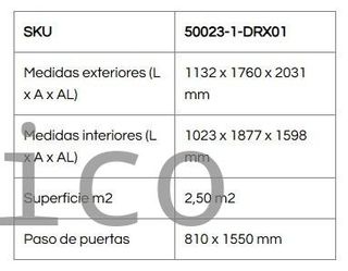 Caseta Metálica Eco Pent Roof 113x176x203 cm - Duramax