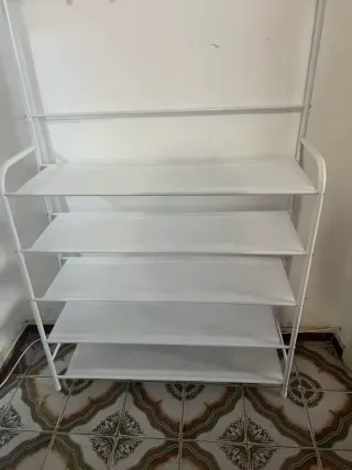 Porta scarpe multifunzione con piedistallo (5 ripiani) in scatola