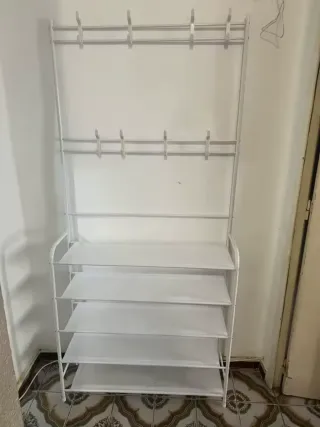 Porta scarpe multifunzione con piedistallo (5 ripiani) in scatola