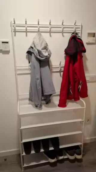 Porta scarpe multifunzione con piedistallo (5 ripiani) in scatola