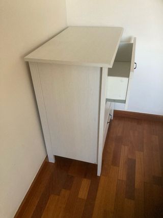Cómoda de madera blanca 93x80x97,5