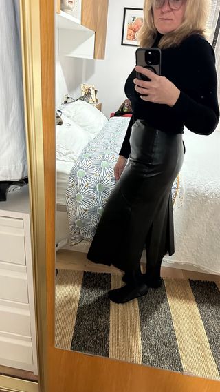 Falda de piel Weekend Talla 40