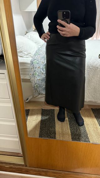 Falda de piel Weekend Talla 40