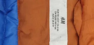 Chaquetón niño 4-5 años naranja y azul