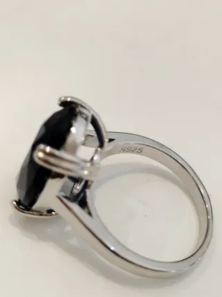 Anillo Plata con Circonita Azul