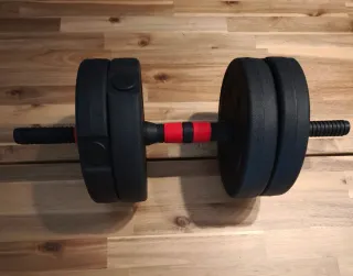 Barra pesas rusa mancuernas pesos kit modular 30kg