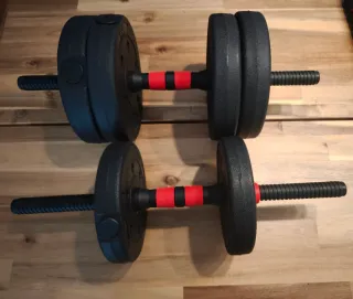 Barra pesas rusa mancuernas pesos kit modular 30kg