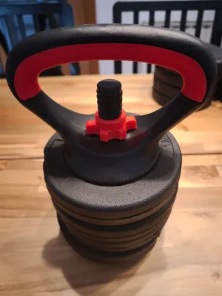 Barra pesas rusa mancuernas pesos kit modular 30kg