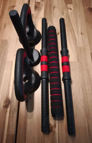 Barra pesas rusa mancuernas pesos kit modular 30kg