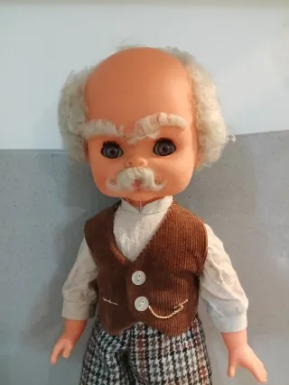 Bambola vintage uomo anziano