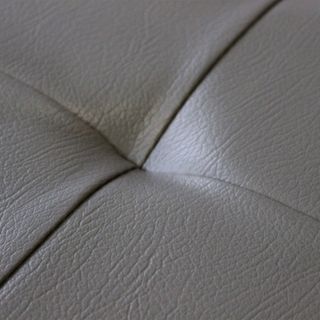 Pouf Quadrato Contenitore in Ecopelle Grigio 38cm