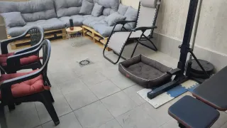 Sofás de palets con funda impermeable