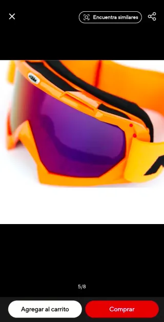 Gafas Motocross Enduro KTM Naranja Azul