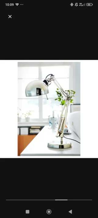 Lámpara de trabajo IKEA FORSÅ niquelada