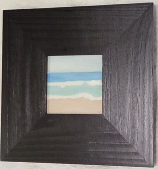 Quadro originale dipinto ad olio con cornice in legno