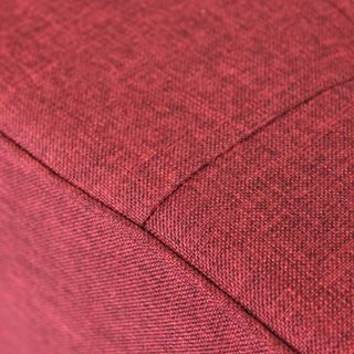 Pouf Contenitore Quadrato in Tessuto Rosso 40cm