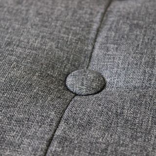 Pouf Contenitore Quadrato Tessuto GrigioScuro 40cm