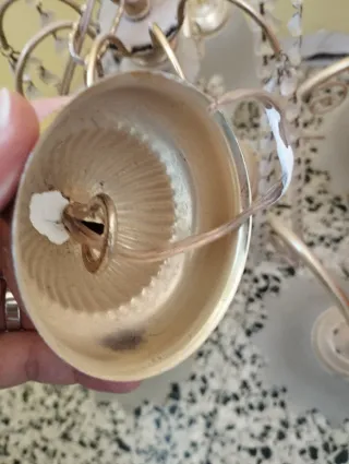 Lámpara de techo antigua dorada