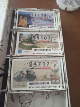 Lote Billetes Lotería Nacional Jueves