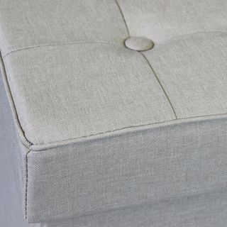Pouf Contenitore Quadrato in Tessuto Tortora 40cm