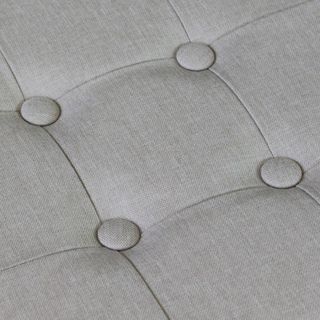 Pouf Contenitore Quadrato in Tessuto Tortora 40cm