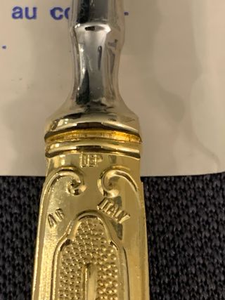 Set posate vintage EP 3 pezzi dorate/argentate