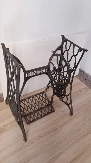 Base Máquina Coser Singer Antigua Hierro