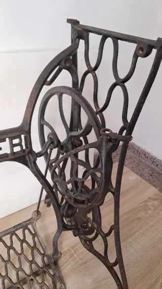 Base Máquina Coser Singer Antigua Hierro