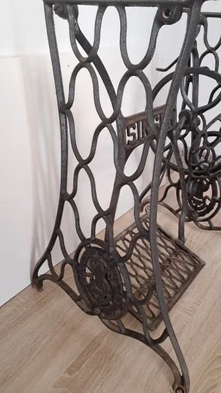 Base Máquina Coser Singer Antigua Hierro