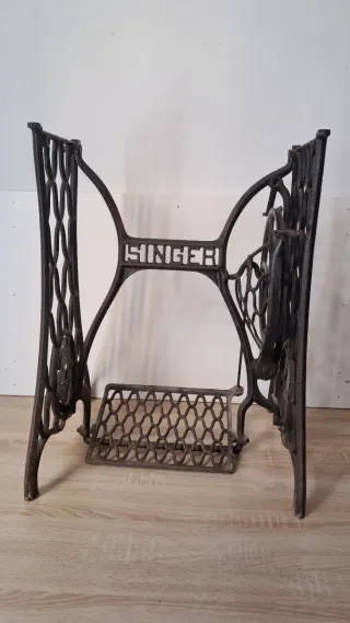 Base Máquina Coser Singer Antigua Hierro