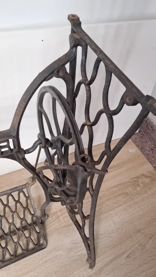 Base Máquina Coser Singer Antigua Hierro