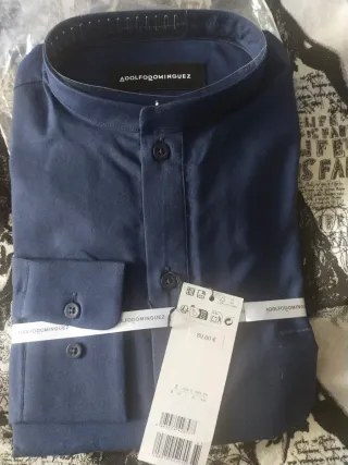 Camisa Adolfo Dominguez Azul Chico nueva